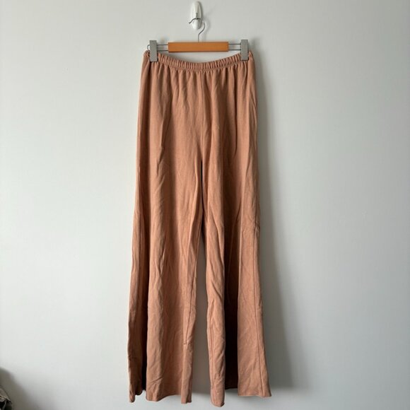 Aerie Offline Ott Fleece Super Wide Leg Lounge Sweat Pant Beach Tan Size Small - Picture 6 of 11